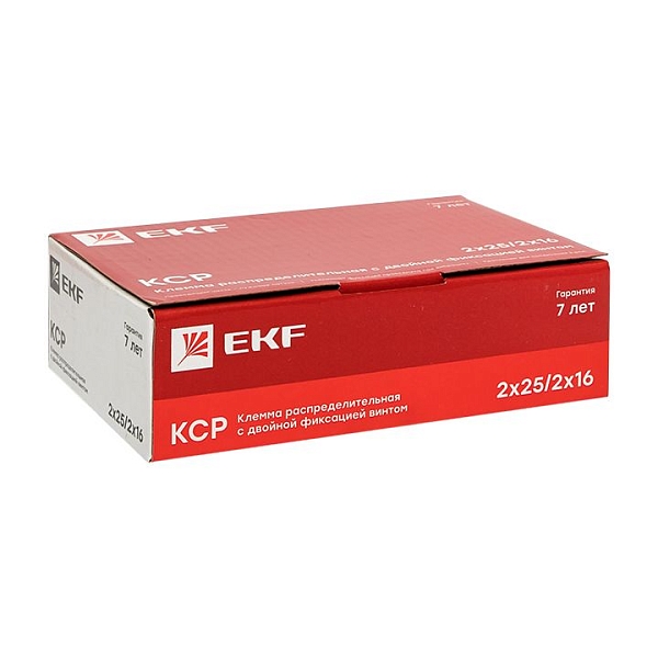 Клемма распределительная КСР с двойным винтом 2x25/2x16 желто-зеленая EKF PROxima