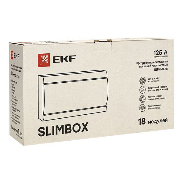 Щит распределительный ЩРН-П-18 "SlimBox" белая дверца IP41 EKF 
