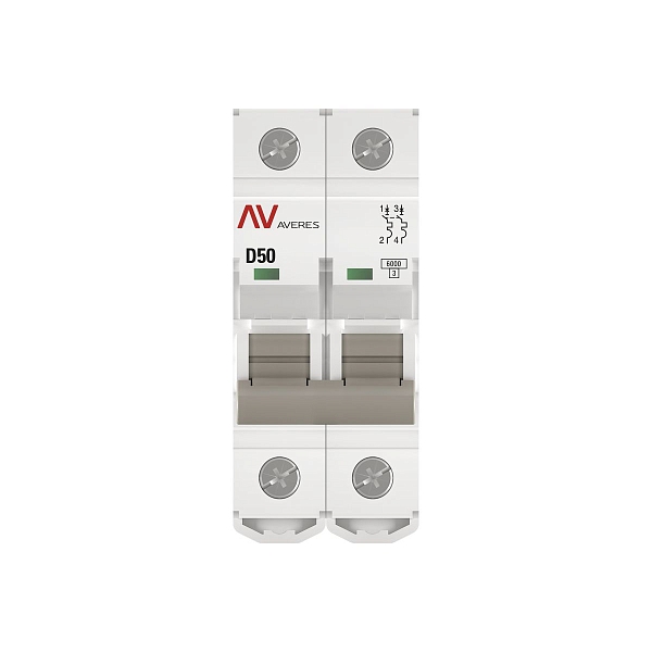 Выключатель автоматический AV-6 2P 50A (D) 6kA EKF AVERES