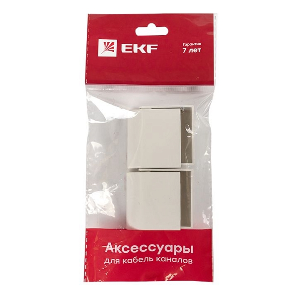 Заглушка (40x16) (4 шт) белая EKF-Plast 