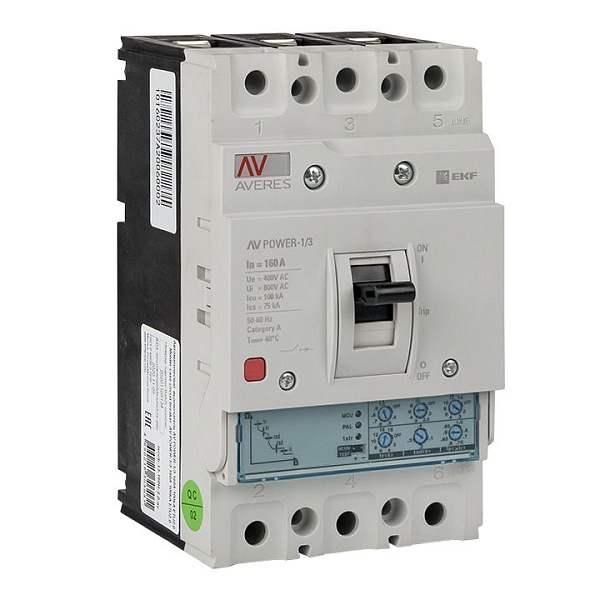 Выключатель автоматический в литом корпусе AV-POWER-1/4 160А 50кА ETU2.0 EKF