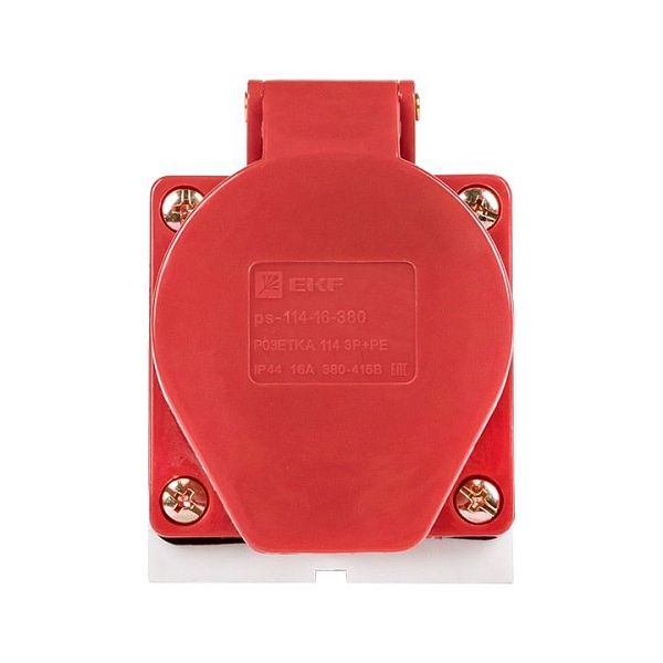 Розетка стационарная наружная 114 3Р+РЕ 16А 380В IP44 EKF