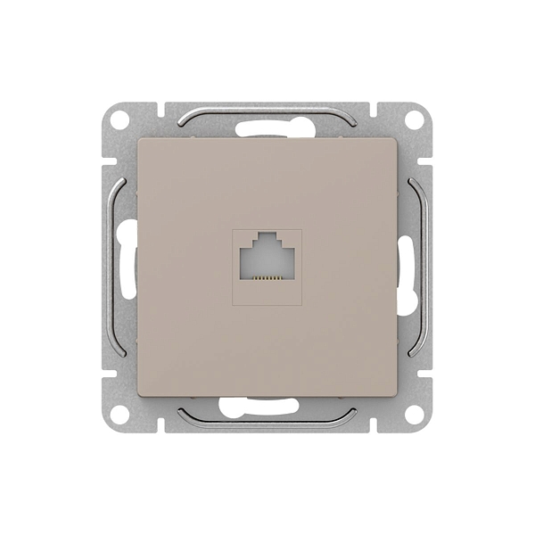 Механизм розетки RJ45 (cat6), кремовый Эпика EKF
