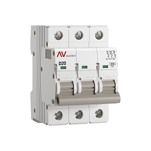 Выключатель автоматический AV-10 3P 20A (D) 10kA EKF AVERES