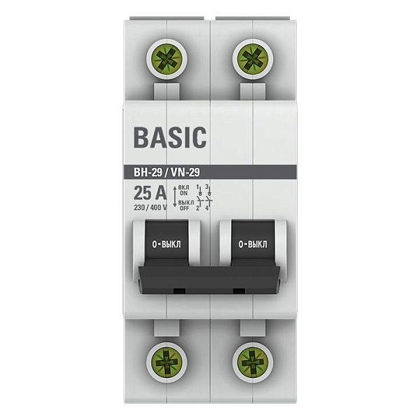 Выключатель нагрузки ВН-29 2P 25А BASIC