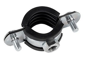 Хомут стальной 3/8" (15-19 мм), с уплотнителем EKF