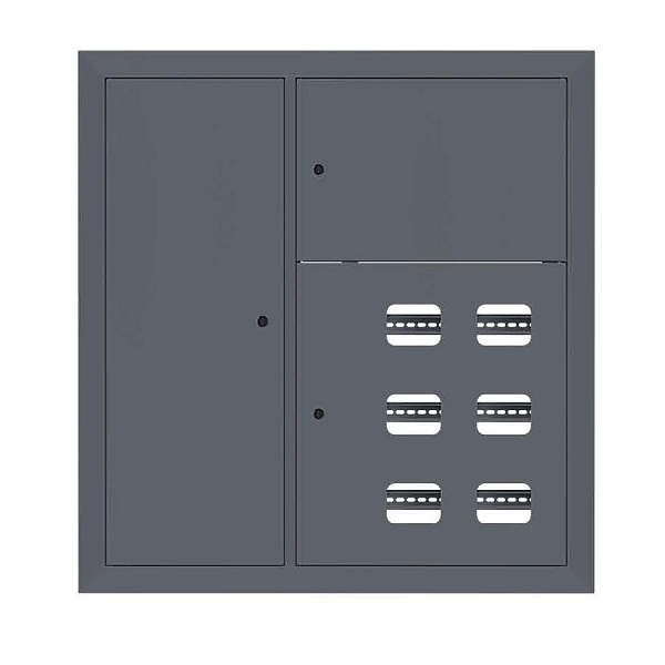 Щит этажный 6 кв. слаботочка слева RAL7024 (1000x950x150) EKF PROxima
