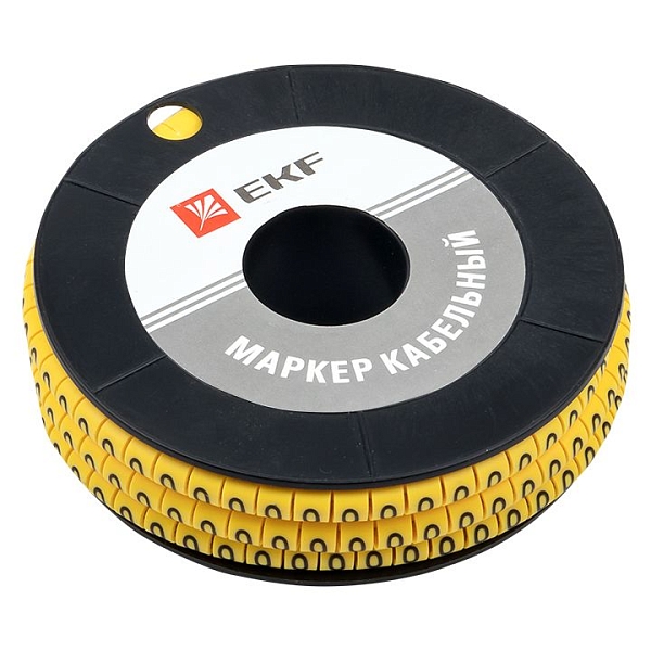 Маркер кабельный 6,0 мм2 "0" (350 шт.) (ЕС-3) EKF PROxima