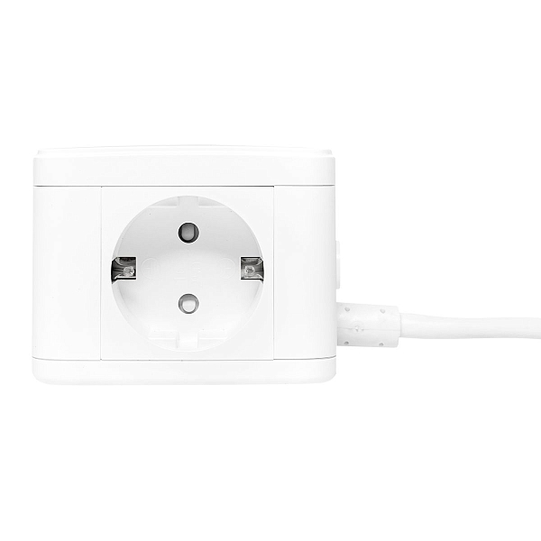Удлинитель "Куб" 2 гнезда 2USB 2,4А+Type C + Ночник 1,3 метра 1мм2