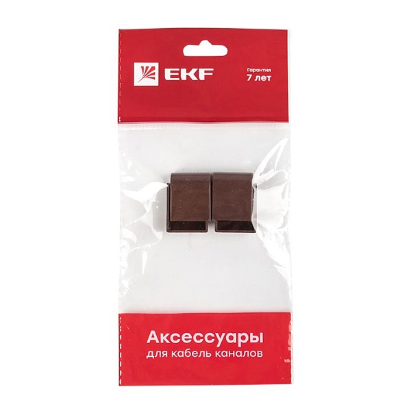 Заглушка (20x10) (4 шт) темное дерево EKF-Plast 