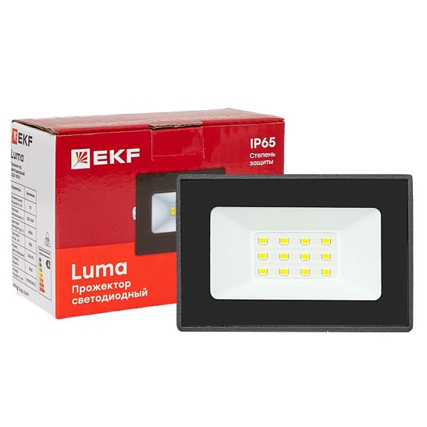 Прожектор светодиодный СДО-3001 10Вт 6500К IP65 LUMA EKF