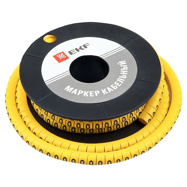 Маркер кабельный 6,0 мм2 "0" (350 шт.) (ЕС-3) EKF PROxima