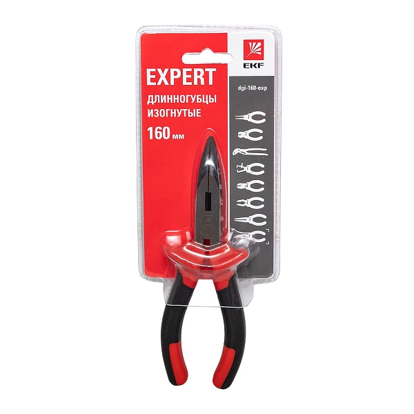 Длинногубцы изогнутые Expert 160 мм EKF