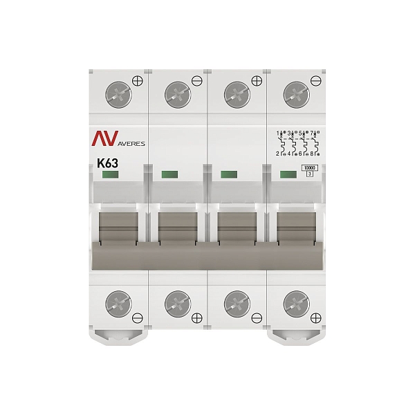 Выключатель автоматический AV-10 DC 4P 63A (K) 10kA EKF AVERES