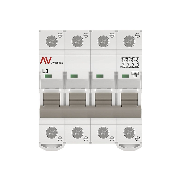 Выключатель автоматический AV-10 DC 4P 3A (L) 10kA EKF AVERES
