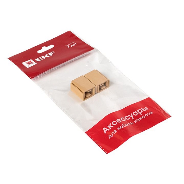 Соединитель (15x10) (4 шт) светлое дерево EKF-Plast 