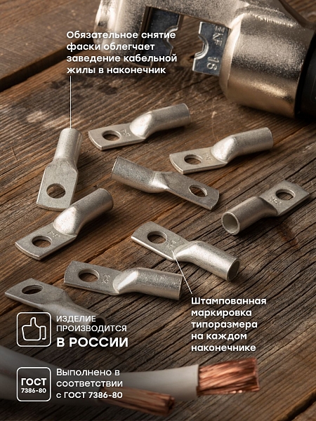 Наконечник медный луженый ТМЛ 25-10-8 EKF PROxima