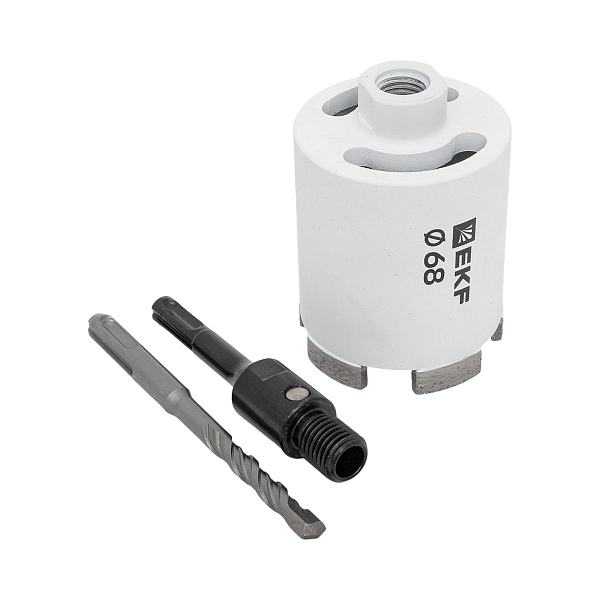 Коронка алмазная DCH-68 (верхнее пылеудаление) Laser M16 SDS-Plus EXPERT EKF