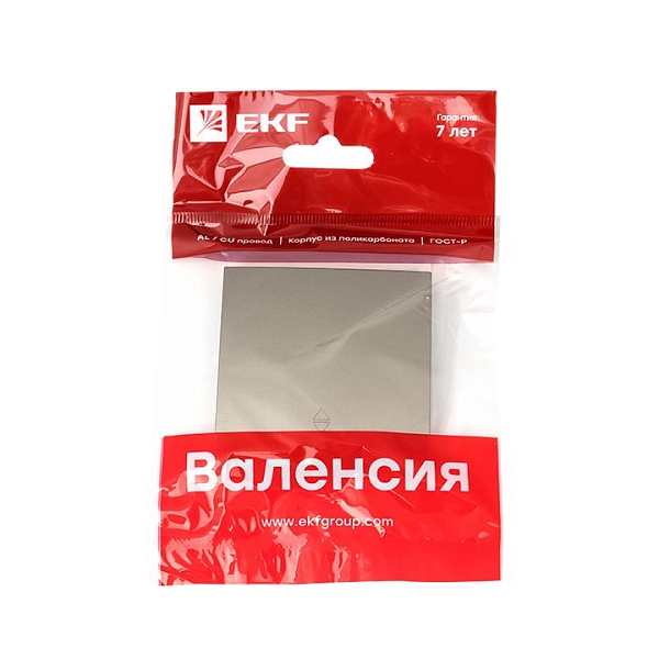 Валенсия лицевая панель выключателя проходного 1-кл. 10А кашемир EKF