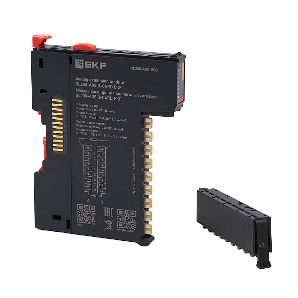 Модуль расширения аналоговых сигналов GL200-AO8 D-CARD EKF