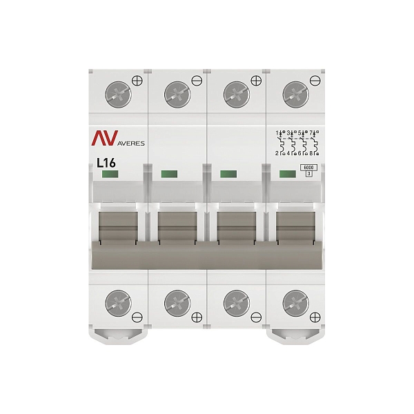 Выключатель автоматический AV-6 DC 4P 16A (L) 6kA EKF AVERES