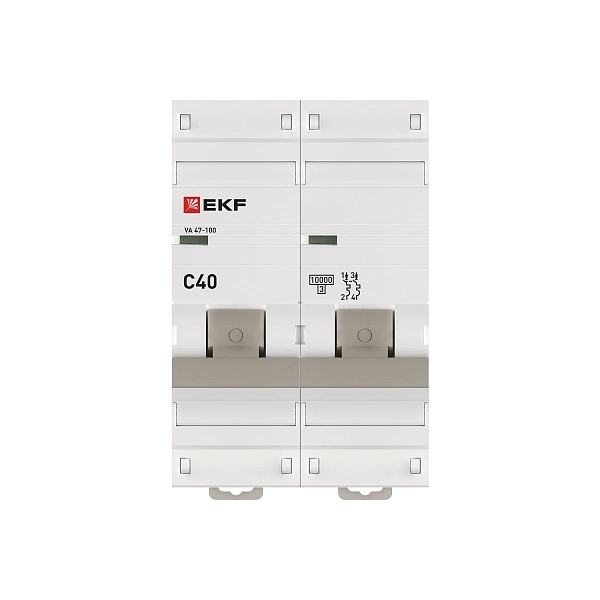 Автоматический выключатель ВА 47-100 2P 40А (C) 10kA PROXIMA EKF