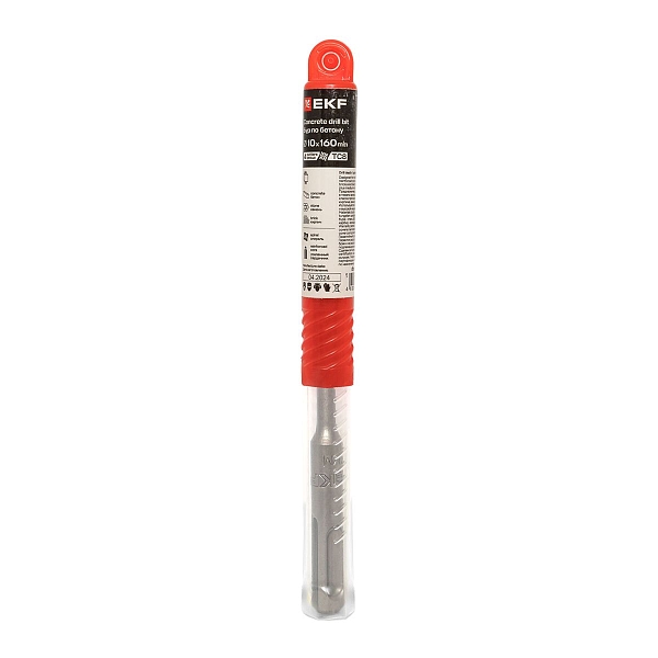 Бур по бетону SDS-plus 10x160 мм (4 резца) EKF Professional