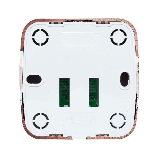 Розетка RJ-45 1-местная ОП Минск, 1А, 120В, тёмное дерево EKF