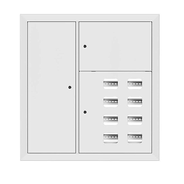 Щит этажный 8 кв. RAL9003 со слаботочным отсеком слева (1000x950x150) EKF PROxima