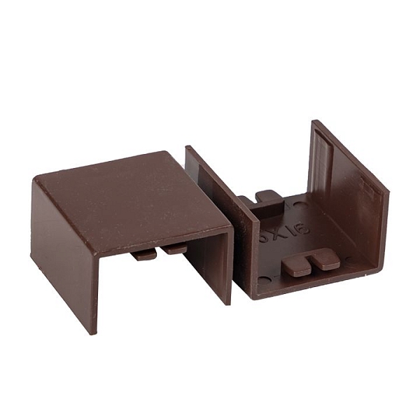 Соединитель (25x16) (4 шт) темное дерево EKF-Plast 