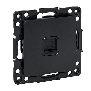 Стокгольм Механизм Розетки RJ-45 1-местной черный EKF