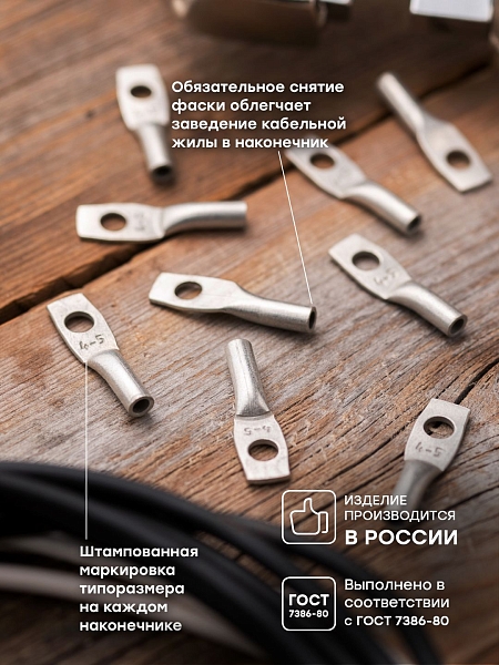 Наконечник медный луженый ТМЛ 4-5-3 EKF PROxima