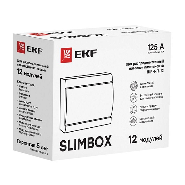 Щит распределительный ЩРН-П-12 "SlimBox" белая дверца IP41 EKF 