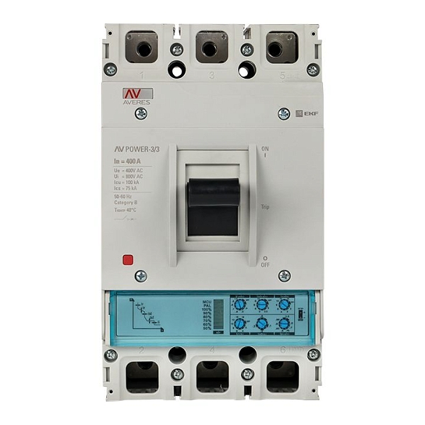 Выключатель автоматический в литом корпусе AV-POWER-3/3 400А 100кА ETU2.0 EKF