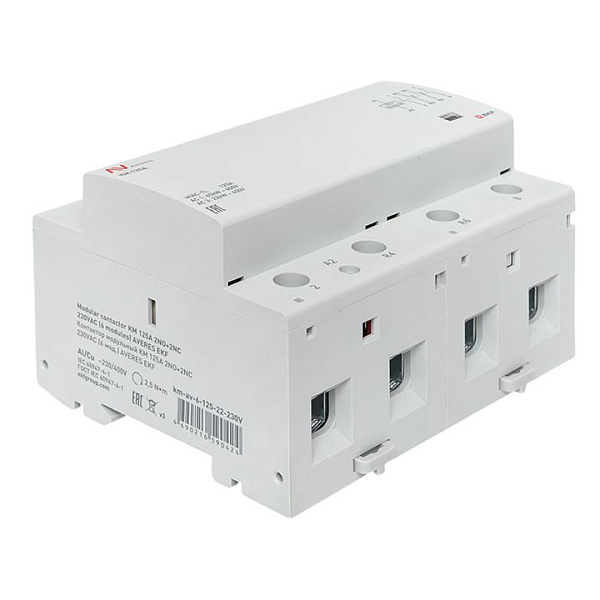 Контактор модульный КМ 125А 2NO+2NC 230В АС (6 мод.) AVERES EKF