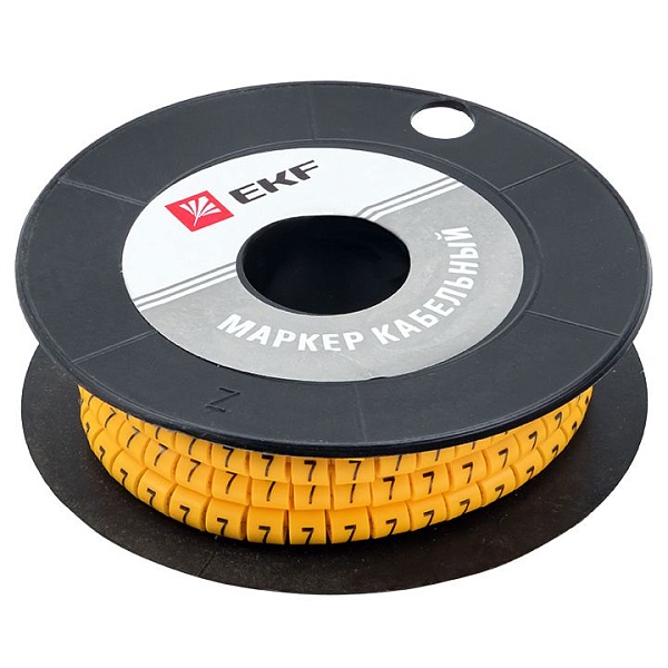 Маркер кабельный 6,0 мм2 "7" (350 шт.) (ЕС-3) EKF PROxima