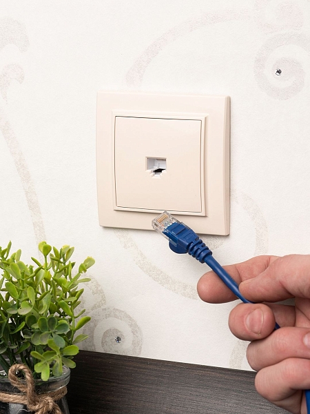 Розетка RJ-45 1-мест. СП бежевый Минск EKF