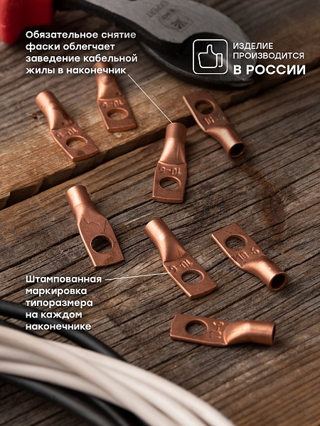 Наконечник силовой медный DT-10-6-5 (ТМ) EKF PROxima