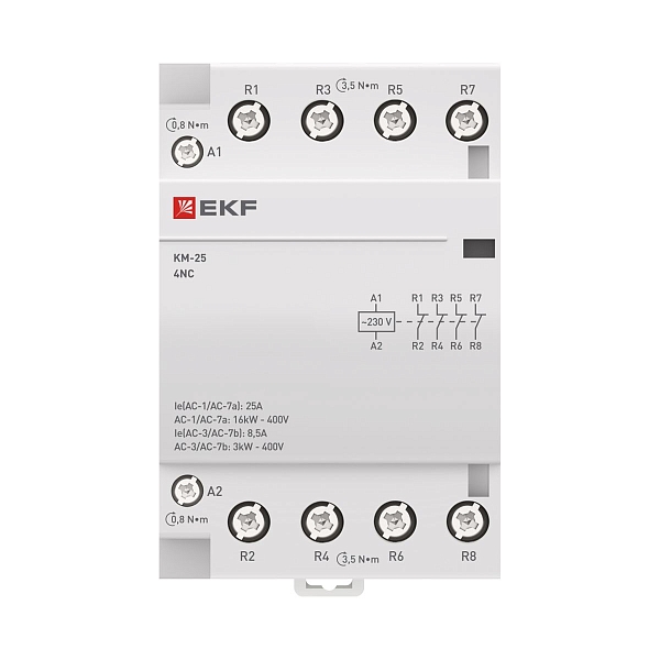 Контактор модульный КМ 25А 4NC 230В АС (3 мод.) PROXIMA EKF