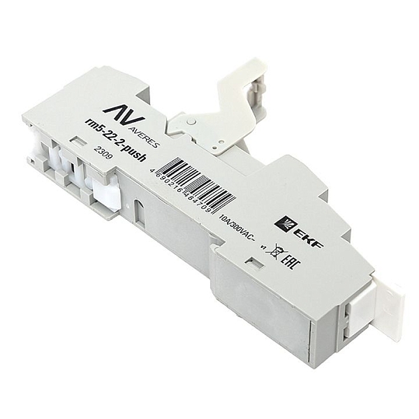 Разъем для реле РM5 22/2 Push-in AVERES EKF