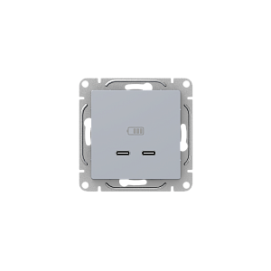 Механизм розетки USB-C - 2шт, алюминий Эпика EKF