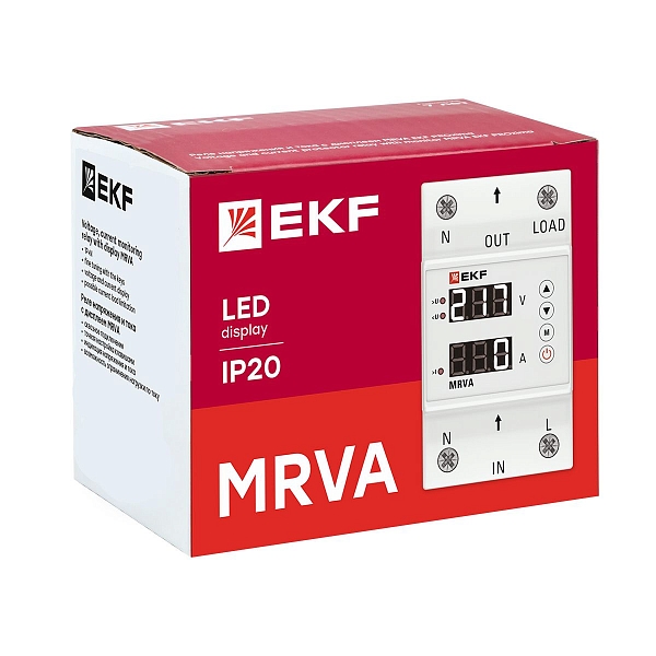 Реле напряжения и тока с дисплеем MRVA 63A EKF PROxima