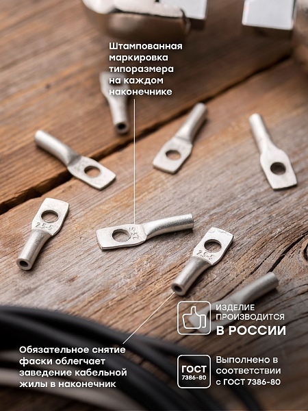 Наконечник медный луженый ТМЛ 2,5-5-2,6 EKF PROxima