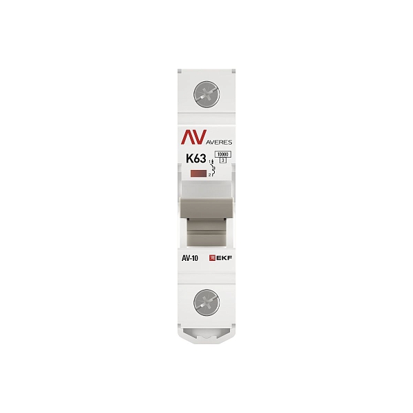 Выключатель автоматический AV-10 1P 63A (K) 10kA EKF AVERES