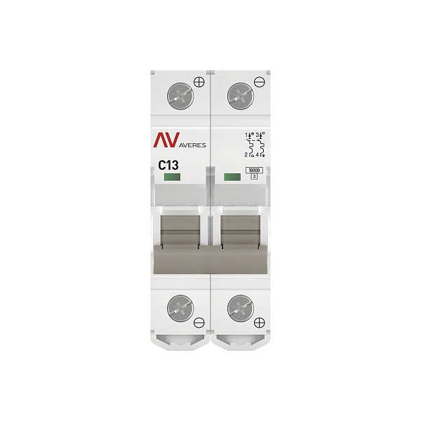 Выключатель автоматический AV-10 DC 2P 13A (C) 10kA EKF AVERES