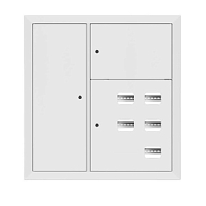 Щит этажный 5 кв. RAL9003 со слаботочным отсеком слева (1000x950x150) EKF PROxima