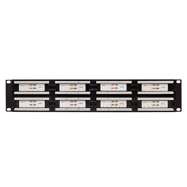 Патч-панель TERACOM CS 19'' Cat.6A 1U полный экран STP 24 порта RJ-45 Dual IDC с органайзером