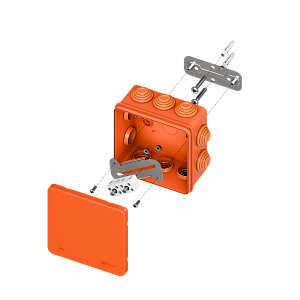 Коробка огнестойкая E45 100x100x50мм с клеммниками 4 полюса 0,5-4мм2 IP55 HF EKF