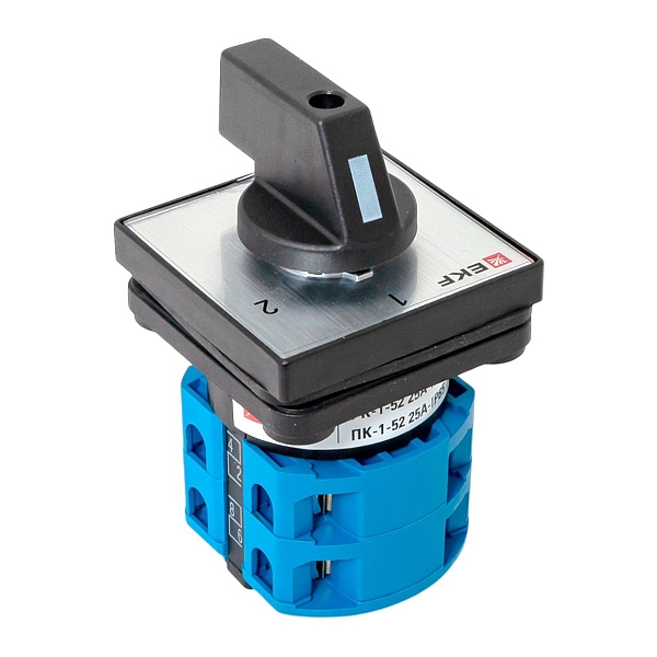 Переключатель кулачковый ПК-1-52 25А 2P «1-2» IP65 EKF