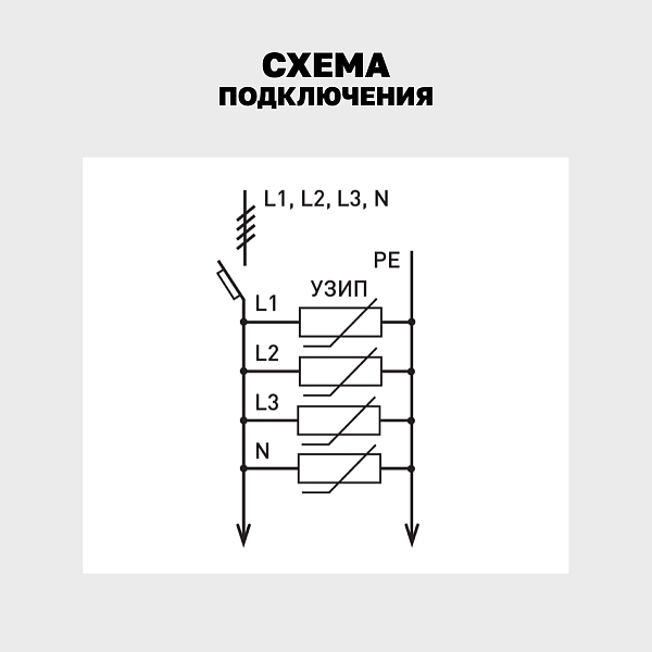 Устройство защиты от импульсных перенапряжений Т1+Т2; Iimp-12,5kA; In-20kA; Uc-275В; 4+0 EKF